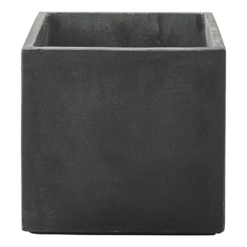 Pot Fiberclay Donkergrijs Streep Vierkant Ø26 H24 Cm 3 Pot Fiberclay Donkergrijs Streep Vierkant Ø26 H24 Cm
