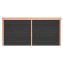 Overkapping Douglas Hout Zwart Met Achterwand En 2 Zijwanden 270x522 Cm -Pokon Verkoopwinkel 123 1222