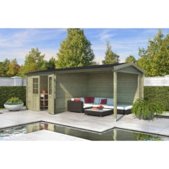 Tuinhuis Karyna Geïmpregneerd Met Overkapping 590x313 Cm -Pokon Verkoopwinkel 123 1245