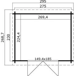 Tuinhuis Fresia Geïmpregneerd 295x269 Cm -Pokon Verkoopwinkel 123 1264