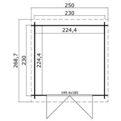 Tuinhuis Iris 250x270 Cm 7 Tuinhuis Iris 250x270 Cm -Pokon Verkoopwinkel 123 1295