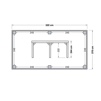 Overkapping Douglas Hout Zwart Met Achterwand En Zijwand 270x522 Cm 7 Overkapping Douglas Hout Zwart Met Achterwand En Zijwand 270x522 Cm - Afbeelding 5