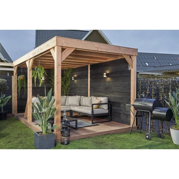 Overkapping Douglas Hout Zwart Met Achterwand En Zijwand 270x522 Cm 14 Overkapping Douglas Hout Zwart Met Achterwand En Zijwand 270x522 Cm - Afbeelding 12