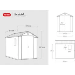Keter Darwin 68 Greyish Woodlook -Pokon Verkoopwinkel 123 1313