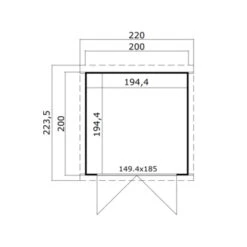 Tuinhuis Marta 200x200cm Blank -Pokon Verkoopwinkel 123 1331