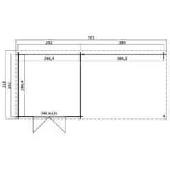Tuinhuis Esther 681x292 Cm Blank 8 Tuinhuis Esther 681x292 Cm Blank -Pokon Verkoopwinkel 123 1334