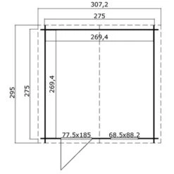 Tuinhuis Roos Geïmpregneerd 307x295 Cm -Pokon Verkoopwinkel 123 1382