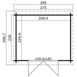 Tuinhuis Fresia 295x269 Cm -Pokon Verkoopwinkel 123 1385