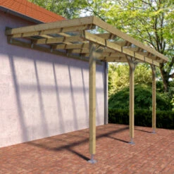 Overkapping Aanbouw 424x257 Cm -Pokon Verkoopwinkel 123 1404