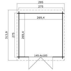 Tuinhuis Bas 275x275cm Blank 7 Tuinhuis Bas 275x275cm Blank -Pokon Verkoopwinkel 123 1417
