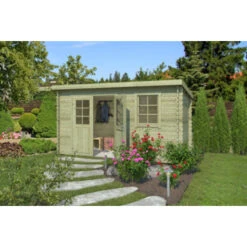 Tuinhuis Danna 380x230 Olijfgroen -Pokon Verkoopwinkel 123 1420