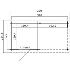 Tuinhuis Edelweiss Met Overkapping Edelweiss 390x215 Cm -Pokon Verkoopwinkel 123 1479