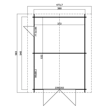 Garage Chiel 380x540 cm Blank 5 Garage Chiel 380x540 cm Blank - Afbeelding 3
