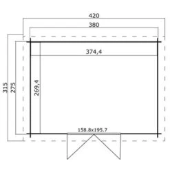 Tuinhuis Mikkel 420x315 Cm -Pokon Verkoopwinkel 123 1545
