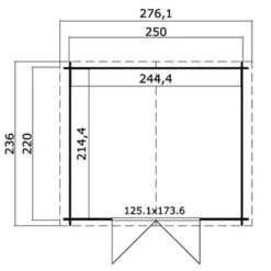Tuinhuis Talinn Geïmpregneerd 276x236 Cm -Pokon Verkoopwinkel 123 1552