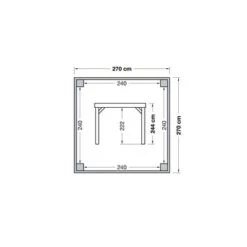 Overkapping Douglas Hout Blank 270x270 Cm -Pokon Verkoopwinkel 123 1579