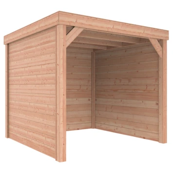 Overkapping Douglas Hout Blank Met Blokhutprofiel Achterwand En 2 Zijwanden 270x270 Cm 3 Overkapping Douglas Hout Blank Met Blokhutprofiel Achterwand En 2 Zijwanden 270x270 Cm