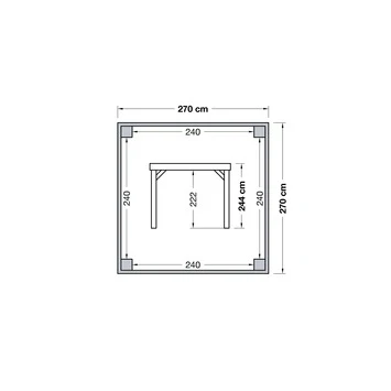Overkapping Douglas Hout Blank Met Blokhutprofiel Achterwand En 2 Zijwanden 270x270 Cm 5 Overkapping Douglas Hout Blank Met Blokhutprofiel Achterwand En 2 Zijwanden 270x270 Cm - Afbeelding 3