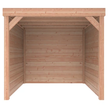 Overkapping Douglas Hout Blank Met Blokhutprofiel Achterwand En 2 Zijwanden 270x270 Cm 6 Overkapping Douglas Hout Blank Met Blokhutprofiel Achterwand En 2 Zijwanden 270x270 Cm - Afbeelding 4