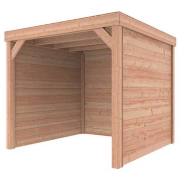 Overkapping Douglas Hout Blank Met Blokhutprofiel Achterwand En 2 Zijwanden 270x270 Cm 8 Overkapping Douglas Hout Blank Met Blokhutprofiel Achterwand En 2 Zijwanden 270x270 Cm - Afbeelding 6