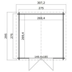 Tuinhuis Narcis 295x307 Cm -Pokon Verkoopwinkel 123 1628