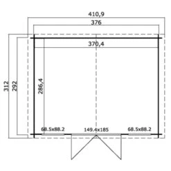 Tuinhuis Dalton 276x292cm Blank -Pokon Verkoopwinkel 123 1638