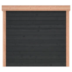 Overkapping Douglas Hout Zwart Met Achterwand En 2 Zijwanden 270x270 Cm -Pokon Verkoopwinkel 123 1645