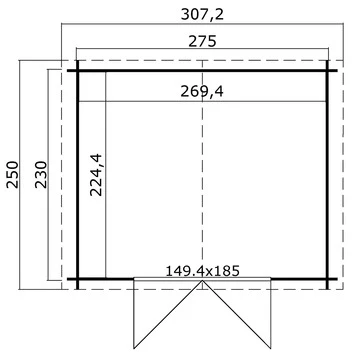 Tuinhuis Narcis Geïmpregneerd 250x307 Cm 5 Tuinhuis Narcis Geïmpregneerd 250x307 Cm - Afbeelding 3