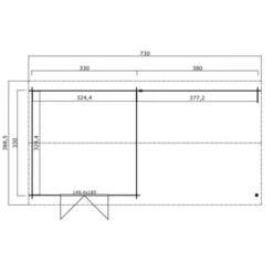 Tuinhuis Joost 710x300cm Blank -Pokon Verkoopwinkel 123 1660