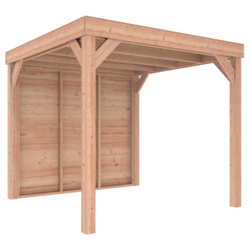 Overkapping Douglas Hout Blank Met Achterwand 270x270 Cm 3 Overkapping Douglas Hout Blank Met Achterwand 270x270 Cm