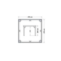 Overkapping Douglas Hout Blank Met Achterwand 270x270 Cm 11 Overkapping Douglas Hout Blank Met Achterwand 270x270 Cm -Pokon Verkoopwinkel 123 1702