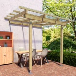 Overkapping Aanbouw 300x250 Cm -Pokon Verkoopwinkel 123 1793