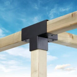 Paalverbinder Voor Pergola T-verbindingsstuk 4-kants 7x7 Cm Zwart -Pokon Verkoopwinkel 123 768