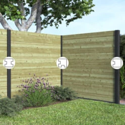 Sleufpaal Hoek Antraciet 8,8x8,8x270cm -Pokon Verkoopwinkel 123 888